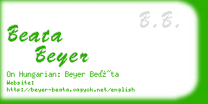 beata beyer business card